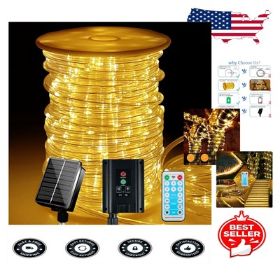 600 Multicolor LED Rope Lights   196ft Waterproof Solar String Lights for Decor