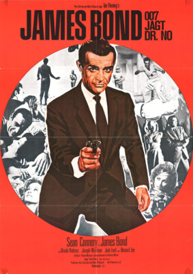 James Bond 007 jagt Dr. No ORIGINAL A1 Kinoplakat Sean Connery / Ursula Andress