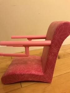 Details About American Girl Doll Booster High Chair Pink Flowered Table Bistro Cafe Seat
