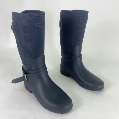 NEW Women Hunter Refined Jacquard Short Rain Boot Waterproof