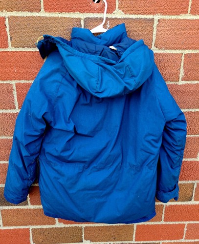Vintage The North Face Hooded Jacket Coat Parka Down Filled Sz Large -Blue -USA - Picture 2 of 11