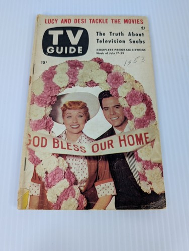 TV GUIDE 17. JULI 1953 I LOVE LUCY LUCILLE BALL DESI ARNAZ KUKLA, FRAN, & OLLIE