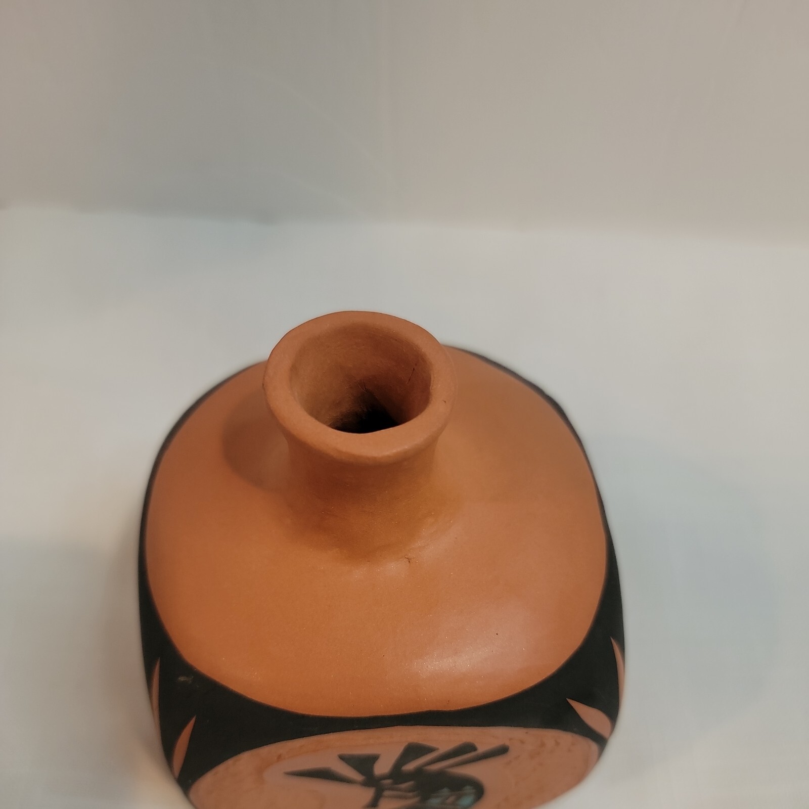 Vintage Signed Native  Dancer Acoma Pottery T.P. Torivio 5.5"x3.5"