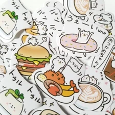 40PCS Cute Food Stickers Kawaii Cute Stickers Scrapbooking Diary Stickers