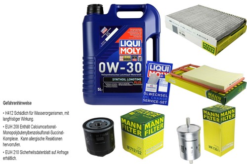INSPEKTIONSKIT FILTER LIQUI MOLY ÖL 5L 0W-30 für VW Golf IV 1J1 1.4 16V 1.6 1J5 - Bild 7 von 12