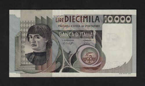 F.C. ITALIA ITALY , 10000 LIRAS 1978 , EBC- ( VF+ ) , PUNTOS DE AGUJA , P.106a . - Imagen 1 de 2