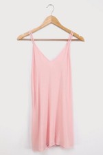 Lulus Adrift Pink Tie-Back Mini Swing Dress Size XL NWT