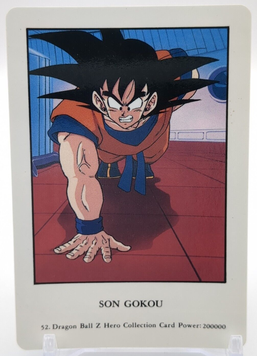 Son Goku #52 Dragon Ball Z Hero Collection Card Amada 1990s TCG