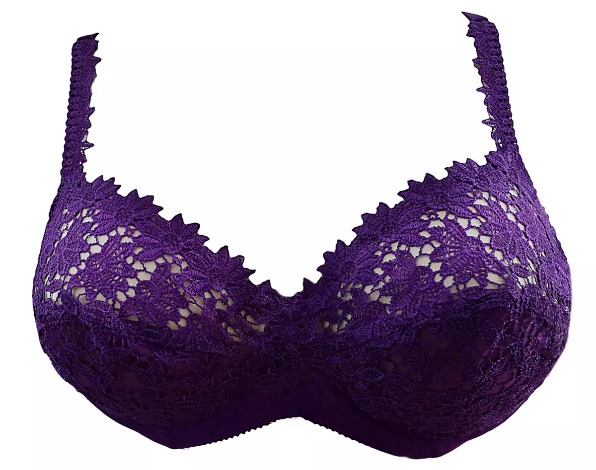 Lingerie femme Bonnet C soutien gorge à armatures fleuri violet - Taille  85C