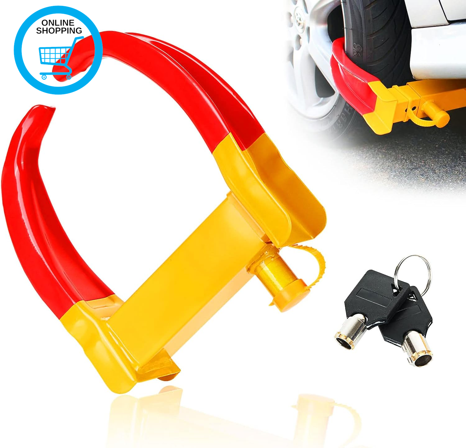 Wheel Clamp for Trailer, Car Caravan Wheel Clamps Security, Anti-Theft Motorhome