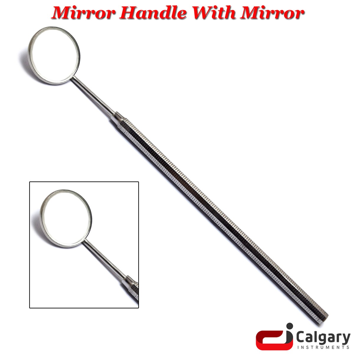 Dental Mirror #5 Stainless Steel Oral Care Octagonal Handle UPGRADED