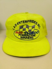 Vtg USA MADE Neon AC Delco Racing Trucker Hat Snapback Cap Vintage