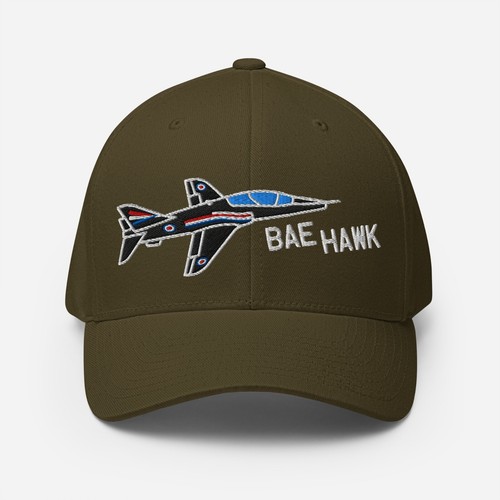 BAE Hawk T1 Embroidered Flex Fit Cap RAF Jet Hat Red Arrows Military Aviation - Picture 12 of 16