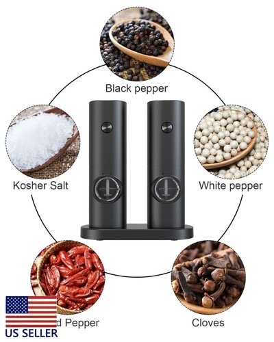 1PZ COKUNST PER Set Macina Sale Pepe Elettrico, Alimentazione a Batteria Regolabile 5 - Foto 5 di 16