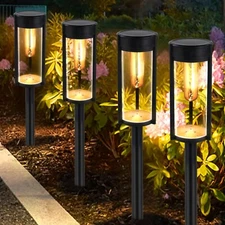 Solar Lights Outdoor Waterproof,8 Pack LED Solar Pathway Lights Outdoor,Solar...