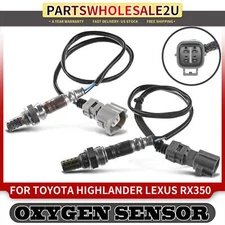2Pcs Downstream Front & Rear O2 Oxygen Sensor for Toyota Highlander Lexus RX450H