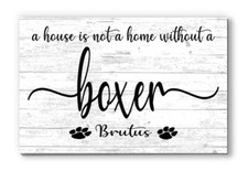 Customized A House is not a Home Without a Dog Rustic Wooden Home D cor Gift