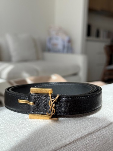 Saint Laurent, Cassandre Ledergürtel, 75 cm