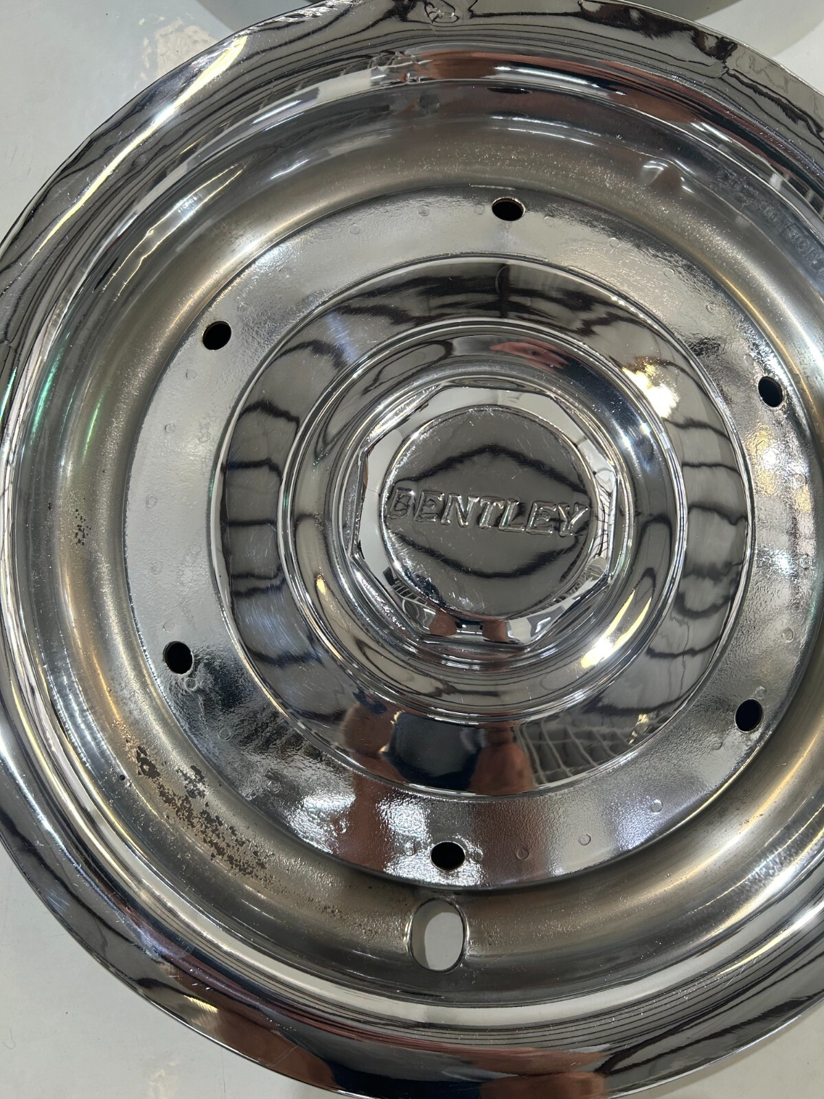 SET OF 4 BENTLEY SILVER CLOUD SOLID HUBCAP ORIGINAL VINTAGE