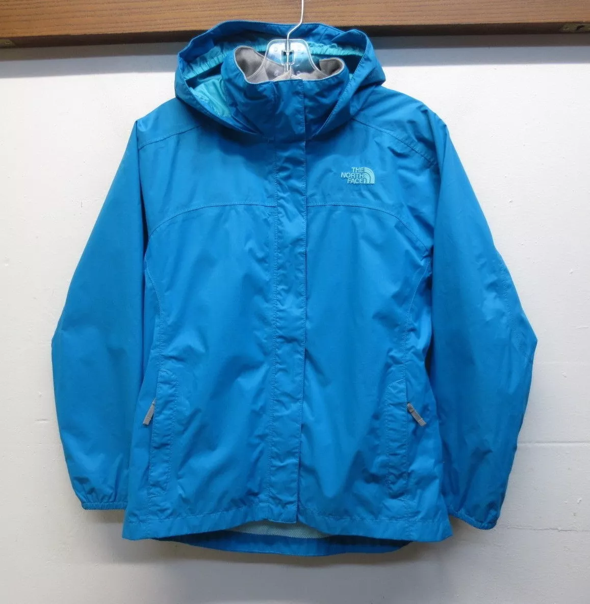 boeren Aanpassingsvermogen Manifesteren EUC The North Face Resolve Jacket Waterproof Breathable Hooded Sky Blue L  14-16 | eBay