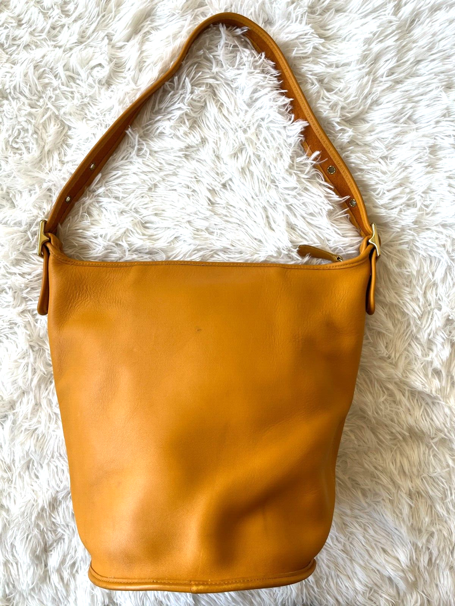 VINTAGE COACH DUFFLE SAC BUCKET SOULDER BAG PURSE #9085