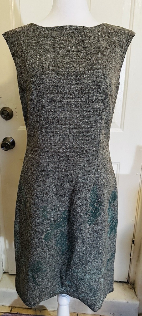 Trina Turk Sleeveless Sheath Dress With Embroidery Floral Designs On Bottom | eBay Trina Turk Sleeveless Sheath Dress With Embroidery Floral Designs On Bottom | eBay