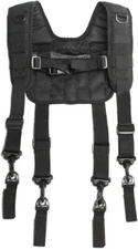 Outdoor H-Harness Duty Belt Suspenders Black (Battle Belt not Included)