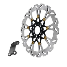 14.0“ Black Gold Big Floating Front Brake Rotor for Harley 18-24 Street Bob FXLR