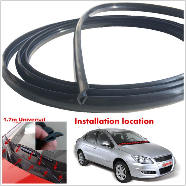 1.7M Rubber Seal Strip Trim Mounted For Car Front Windshield Wiper