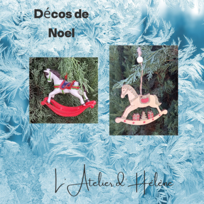 Sujet de Noël cheval à bascule