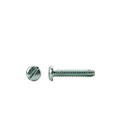 #4-40 X 3/8'' PAN HEAD SLOTTED THREAD CUTTING SCREWS TYPE-F STEEL ZINC