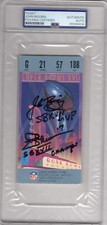 John Riggins Superbowl XVII Autographed Ticket PSA Authentic Auto