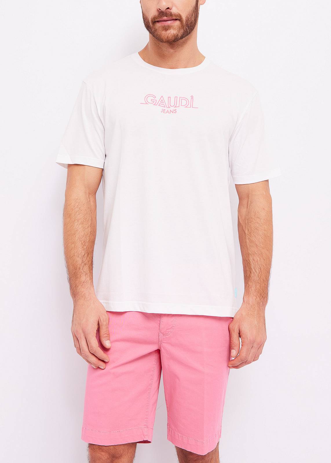 Футболка Gaudi с логотипом Manica Corta Con Bianco - Taglia M Abbigliamento Uomo 9490₽