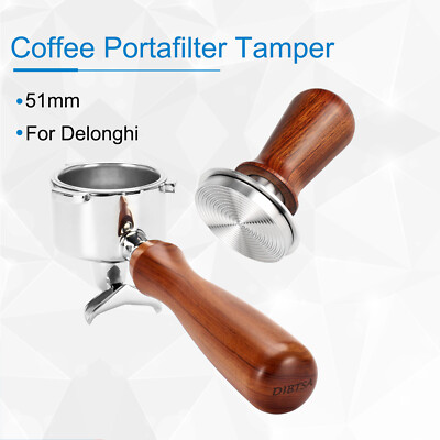 51mm Coffee Tamper Portafilter For Delonghi EC680 EC685, SMEG ECF01 Leveler Tool