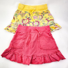 Children  s Place Girls Skorts Size 6/7 Purple Pink Floral Drawstring Pockets Lot