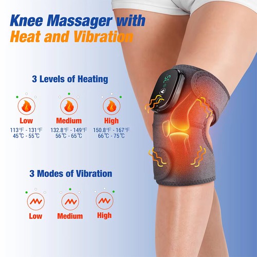 3in1 elektrisch beheizte Vibration Kniegelenk Ellenbogenpolster Schulterbandage Bandage Massage - Bild 3 von 14