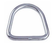 5x D-Ring Edelstahl 3x20 mm Ring Ringe D-Ringen Halbrund Ring Metallring (000)