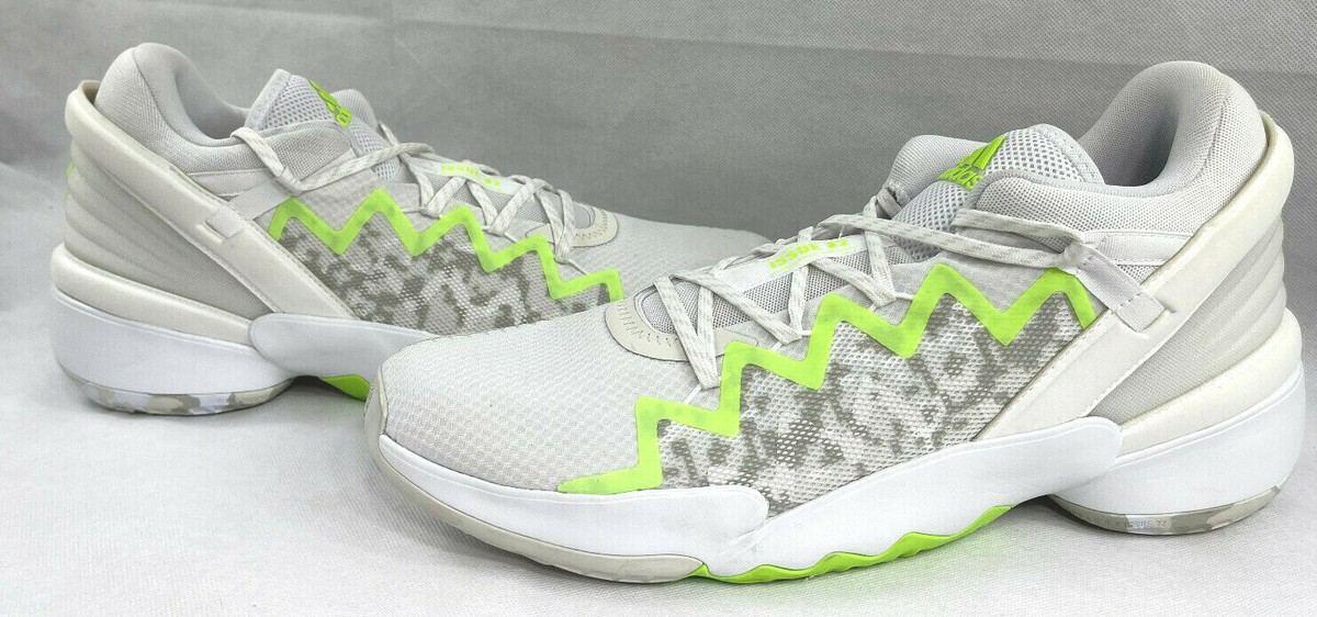 Adidas Basketball D.O.N Issue 2 Shoes Donovan Mitchell Cloud White FW8510 Adidas D.O.N. Issue 2 White Lime Donovan Mitchell Basketball  main image 4