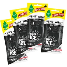 Little Trees Vent Wrap Air Freshener, Black Ice, 4-Packs (4 Count)