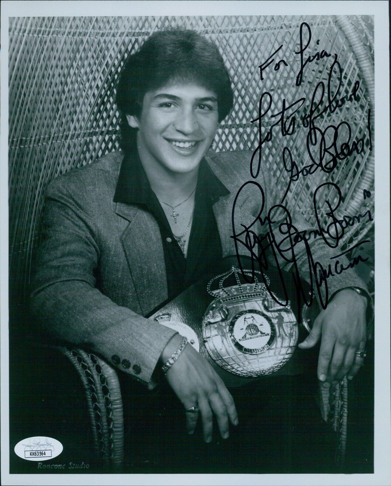 Ray Boom Boom Mancini - Autographed Inscribed Photograph