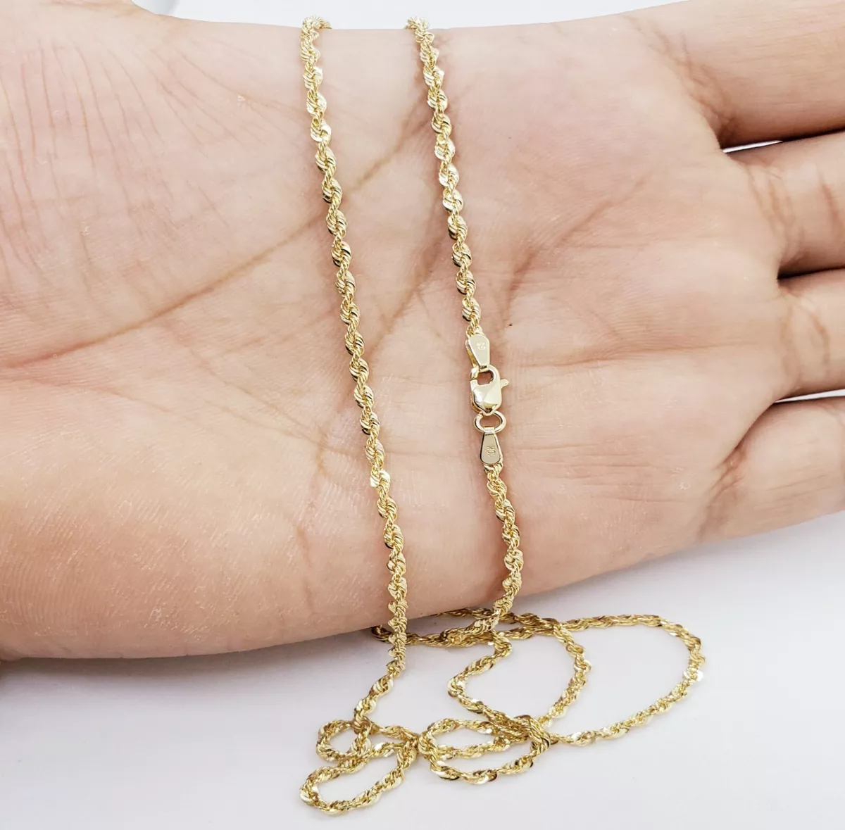 18 white online gold rope chain
