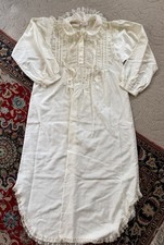 Vintage Bouquet Des Fleurs By Barbizon Poly/cotton Ivory Nightgown - Small