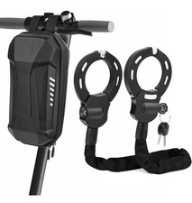 Lucchetto Catena Antifurto Per Bici Monopattino Moto Scooter Con Borsa Manubrio