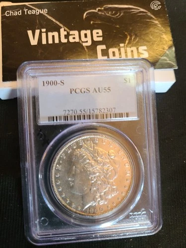 1900-S PCGS AU55 MORGAN SILVER DOLLAR