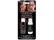 Fake Blood Liquid Latex Makeup Kit Realistic Special Effects Halloween Wound Kit