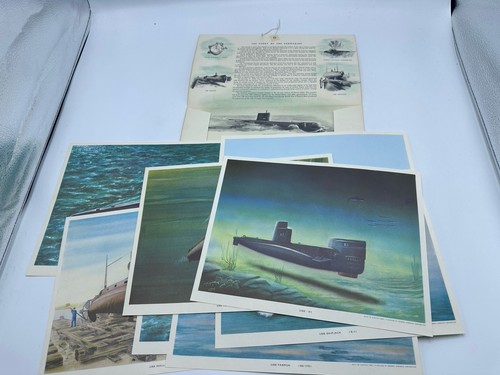 General Dynamics Electric Boat Division 1950’s Submarine Prints Collection X8