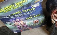 AS-IS Spirit Halloween 2013 Thrashing Clown Animatronic Prop Decoration Tekky