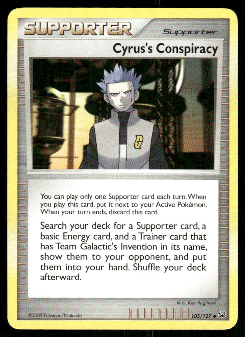 2009 Pokemon Cyrus's Conspiracy Uncommon Platinum 105/127 NM