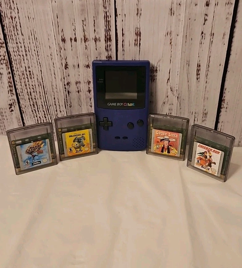 Nintendo Game Boy Color(Japan) Purple Bundle w/4 Games(CGB-001