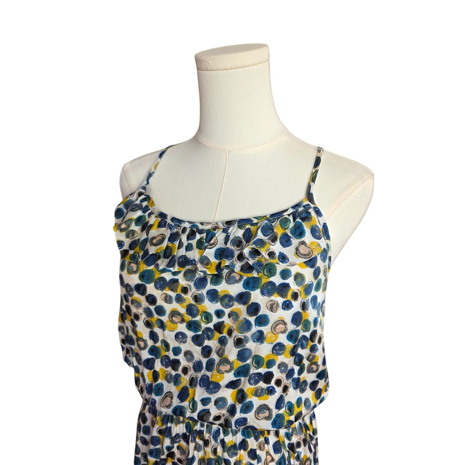 BCB GENERATION Multi-Colored Polka-dot Smocked Wa… - image 2